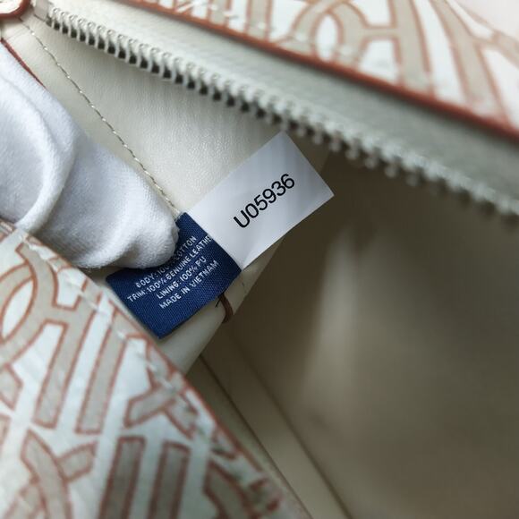 Cole Haan Light Gray Brown Zipper Closure Crossbody Bag - Picture 12 of 16